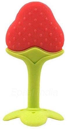 Epaal Fruit Shape Silicone Teether for Baby Soft Sensory Natural Silicone