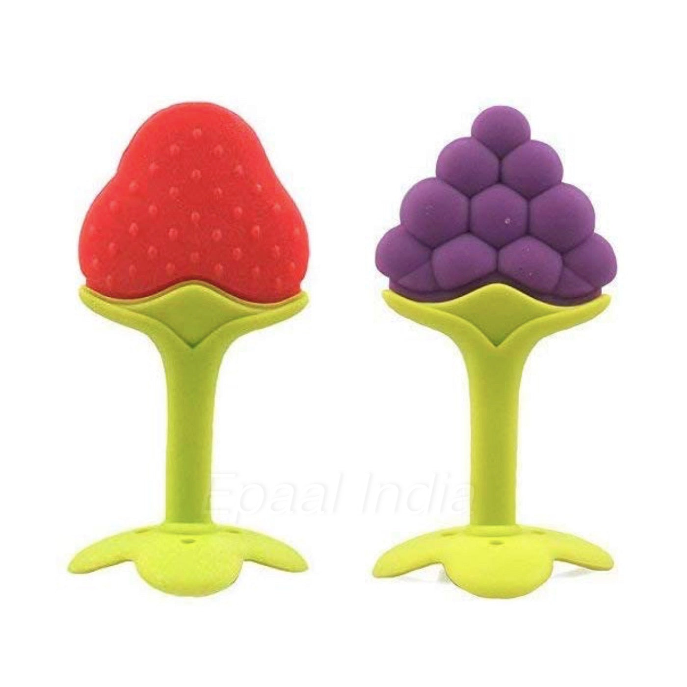Epaal Fruit Shape Silicone Teether for Baby Soft Sensory Natural Silicone